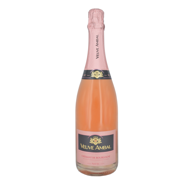 transparente Schaumwein Flasche mit rosé Crémant von Veuve Ambal